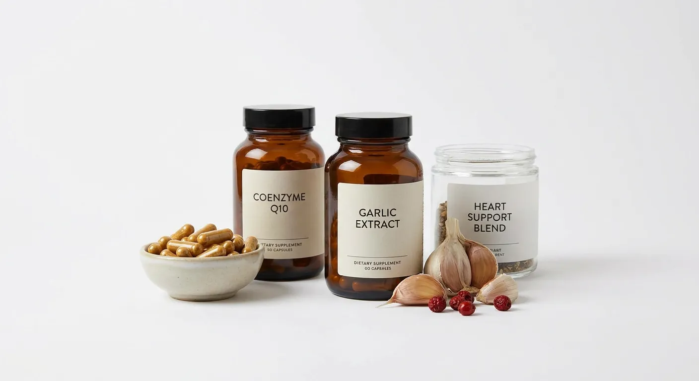Heart Health & Circulation Supplement Stack 2026: CoQ10, Aged Garlic, L-Citrulline, Omega-3 & K2+D3